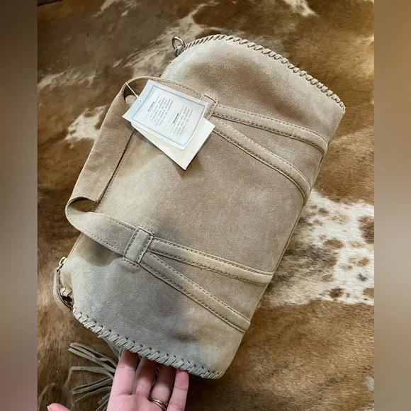 SOLD Zara Suede Fringe Bag - Picture 5 of 5